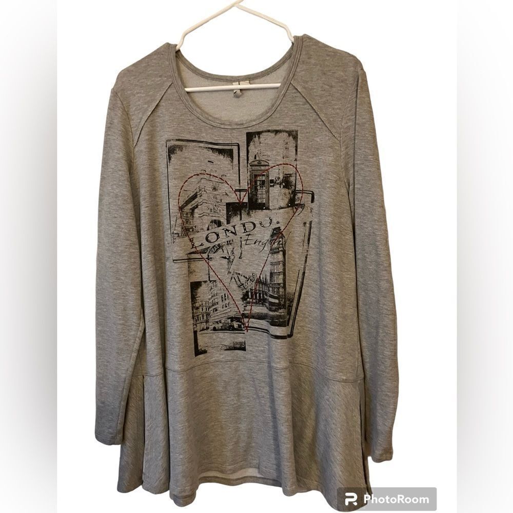 Dress Barn London Peplum Tee 14/16